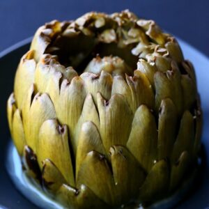 Stuffed Artichokes with Garlic and Fontinella Cheese are a delicious side dish or appetizer!