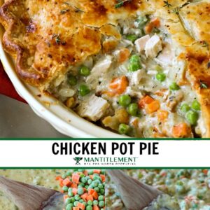 Chicken Pot Pie recipe collage for Pinterest