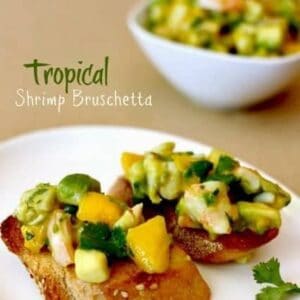 Tropical Shrimp Bruschetta Recipe | Easy Roasted Shrimp Appetizer
