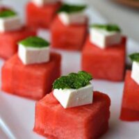 Watermelon Feta Appetizers - A Healthy Appetizer Recipe - Mantitlement