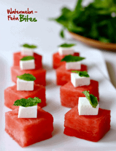 Watermelon Feta Appetizers - A Healthy Appetizer Recipe - Mantitlement