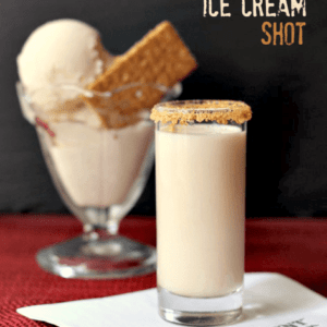 Hard Cider Ice Cream Shot is a cold cider drink with whiskey