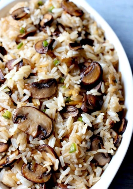 Spicy Mushroom Rice is an easy, amazing side dish to any meal!