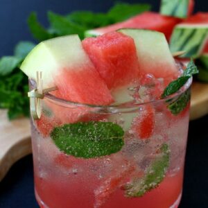 watermelon cocktail with fresh mint