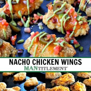 Nacho Chicken Wings collage for Pinterest