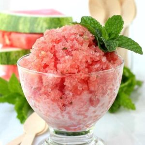 Watermelon Vodka Granita | Easy Boozy Frozen Dessert Recipe
