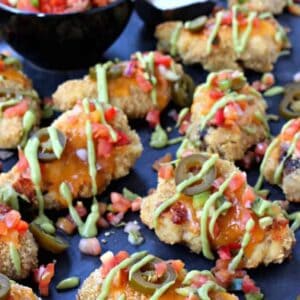chicken wing recipe with nacho inspired toppings