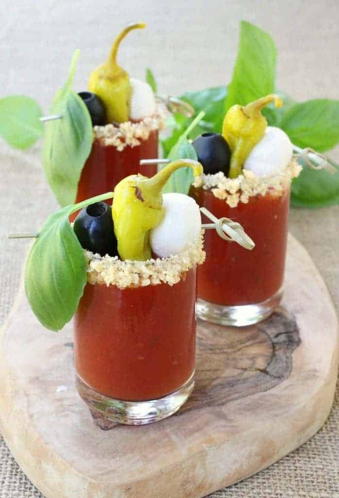 Pizza Bloody Mary Shots | A Pizza Flavored Bloody Mary For Brunch