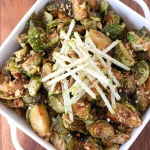 Crispy Whiskey Glazed Brussels Sprouts