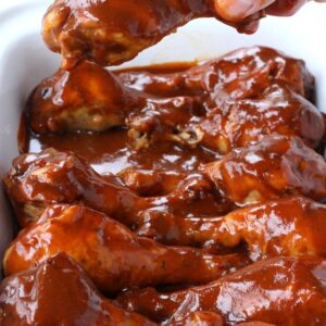 Slow Cooker Sticky Chicken Legs are the best kind of messy dinner!