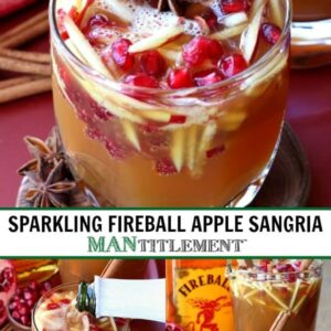 fireball sangria recipe collage for pinterest