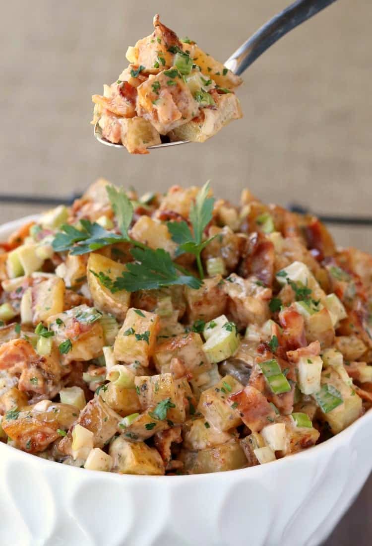 Oven Roasted Barbecue Potato Salad Mantitlement 