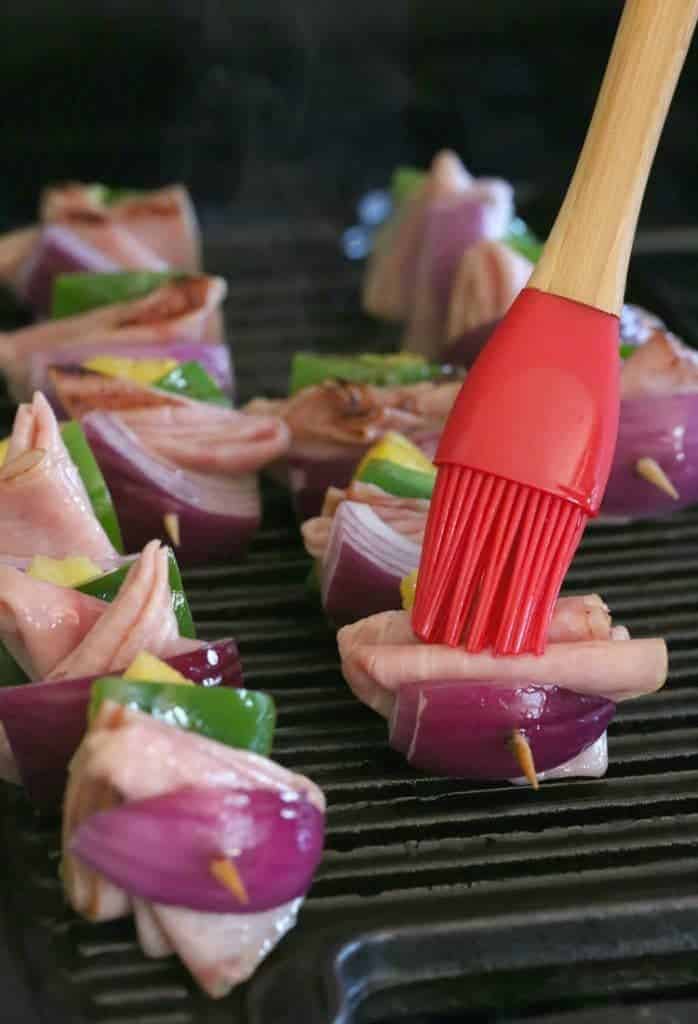 Hawaiian Ham Kabobs are made quick on the grill!