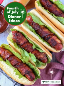bacon wrapped hot dogs for a july fourth dinner idea