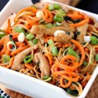 Veggie Heavy Chicken Lo Mein - Mantitlement