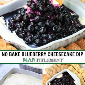 no bake dessert dip collage for pinterest