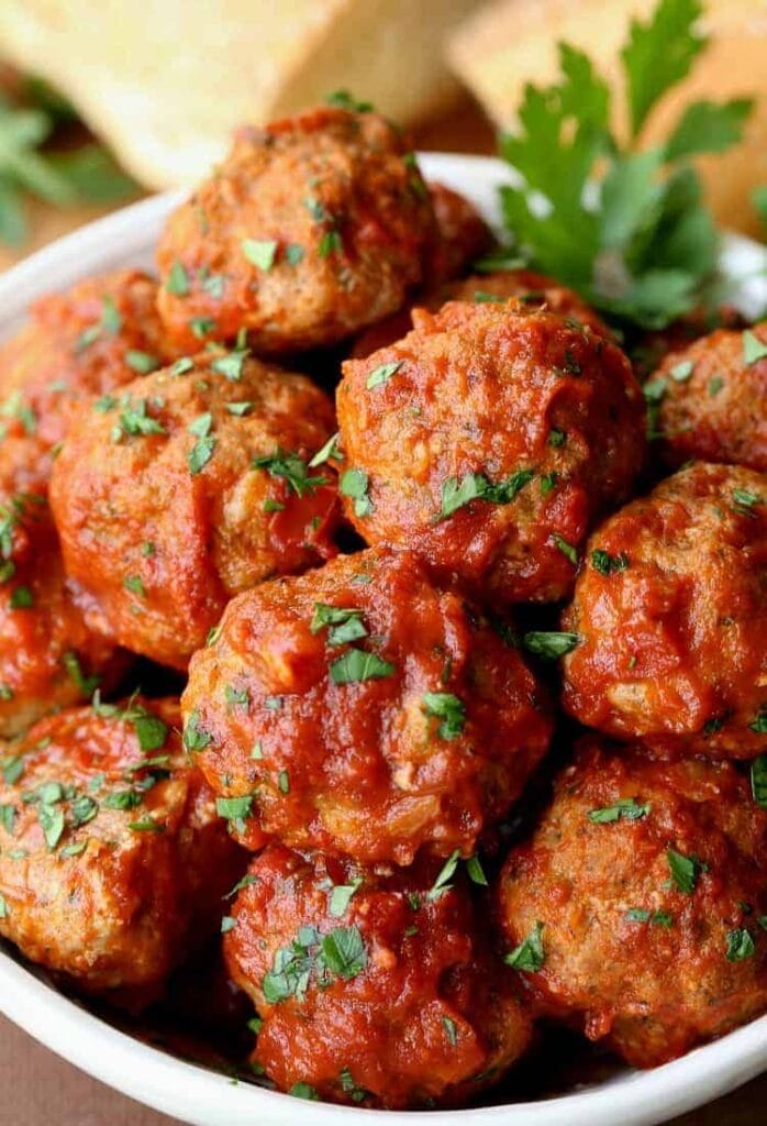 Grandma S Sunday Meatballs And Sauce Our Family Meatball Recipe   Grandmas Sunday Meatballs And Sauce Bowl Close 698x1024 