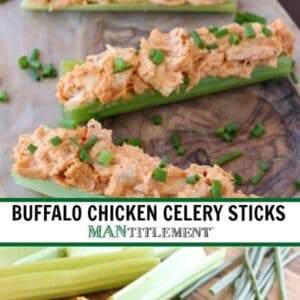 Buffalo Chicken Celery Sticks are a low carb chicken recipe
