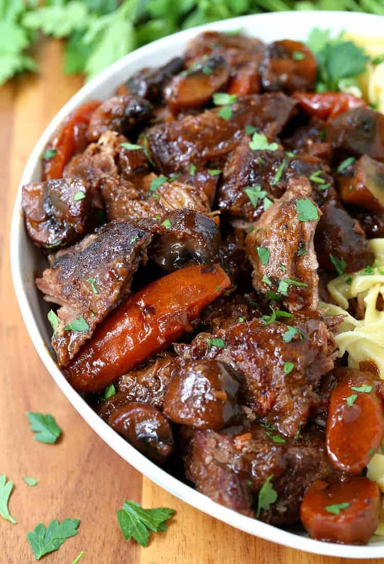 French Bistro Beef Stew Recipe Easy Chuck Roast Red Wine Recipe