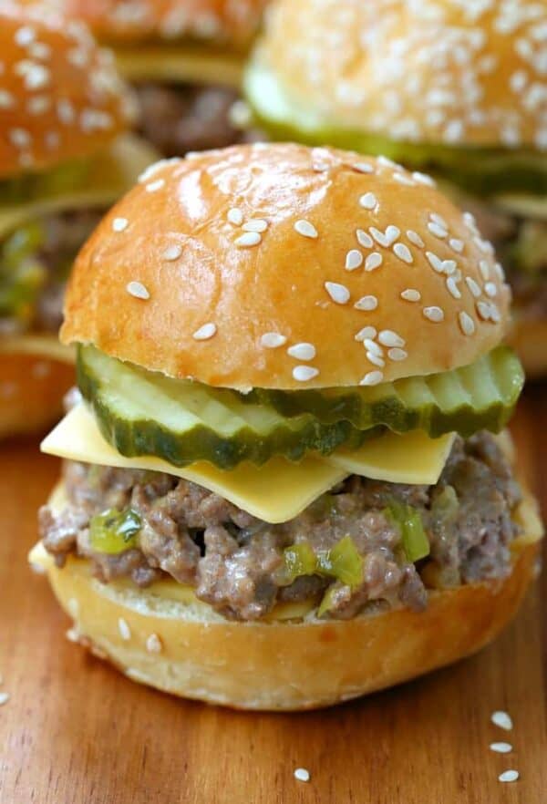 Big Mac Sliders Ground Beef Slider Recipe Mantitlement