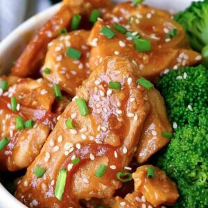 Slow Cooker Mongolian Chicken is a chicken recipe that can be served with steamed vegetables