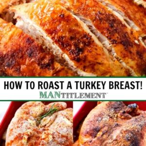 roasted turkey breast collage for pinterest