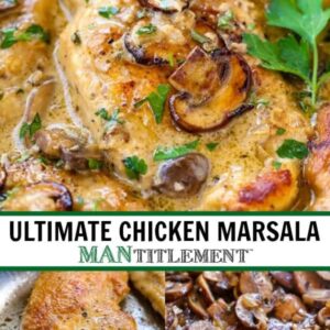 Creamy Chicken Marsala Photo Collage