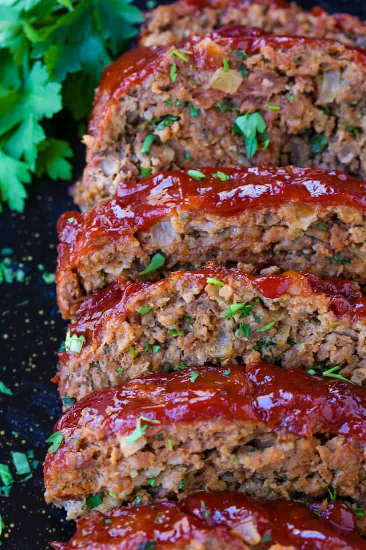 Classic Meatloaf Recipe Slices 2 