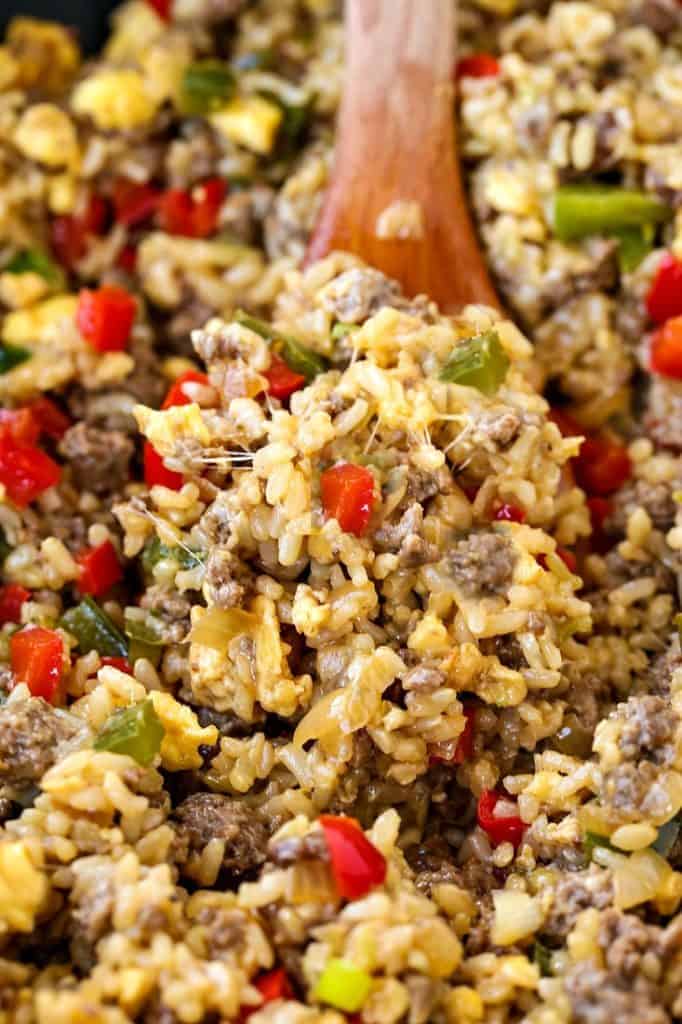 Philly Cheesesteak Fried Rice | Mantitlement