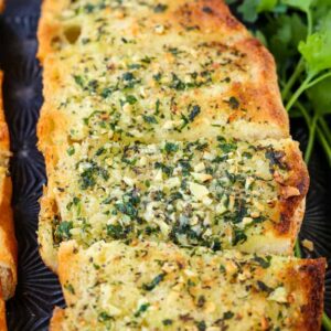 This Classic Garlic Bread Recipe is topped with garlic and butter and baked
