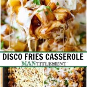 Disco Fries Casserole is a potato casserole recipe made like the diner classic recipe