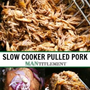 Slow Cooker Pulled Pork collage for Pinterest