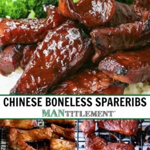 Chinese Boneless Spare Ribs are done in your air fryer in less than 10 minutes!