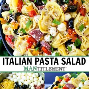 Italian Pasta Salad collage for Pinterest