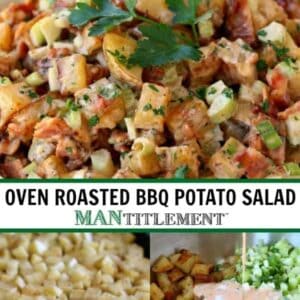 ocen roasted bbq potato salad collage for pinterest