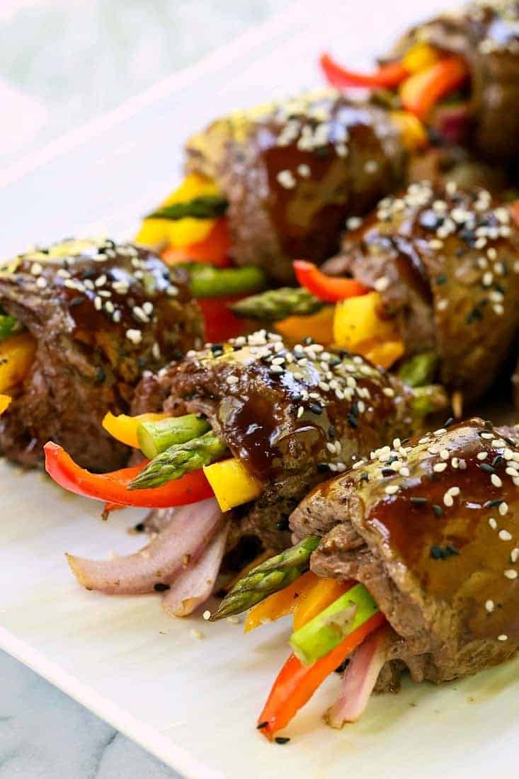 Asian Steak Roll Ups - A Healthy, Low Carb Dinner Recipe | Mantitlement