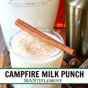 Campfire Milk Punch is a chilled rumchata cocktail