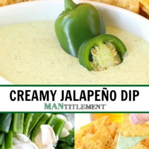 Creamy Jalapeño Dip collage for pinterest