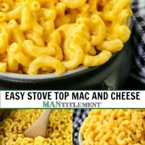 Easy Stove Top Mac and Cheese collage for Pinterest