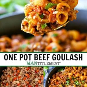 beef goulash recipe collage for pinterest