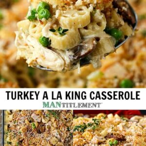 turkey a la king casserole is made with leftover turkey
