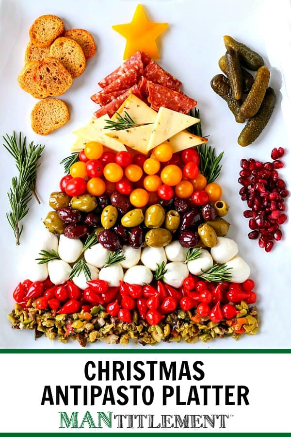 Christmas Antipasto Platter | Easy Holiday Appetizer | Mantitlement