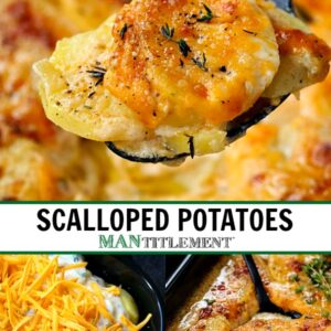 scalloped potatoes collage for pinterest