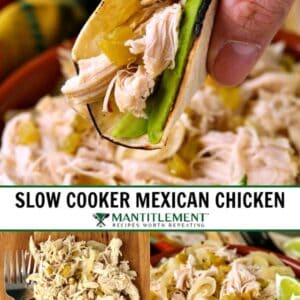 Shredded Mexican Chicken collage for Pinterest