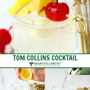 Tom Collins pin collage for Pinterest