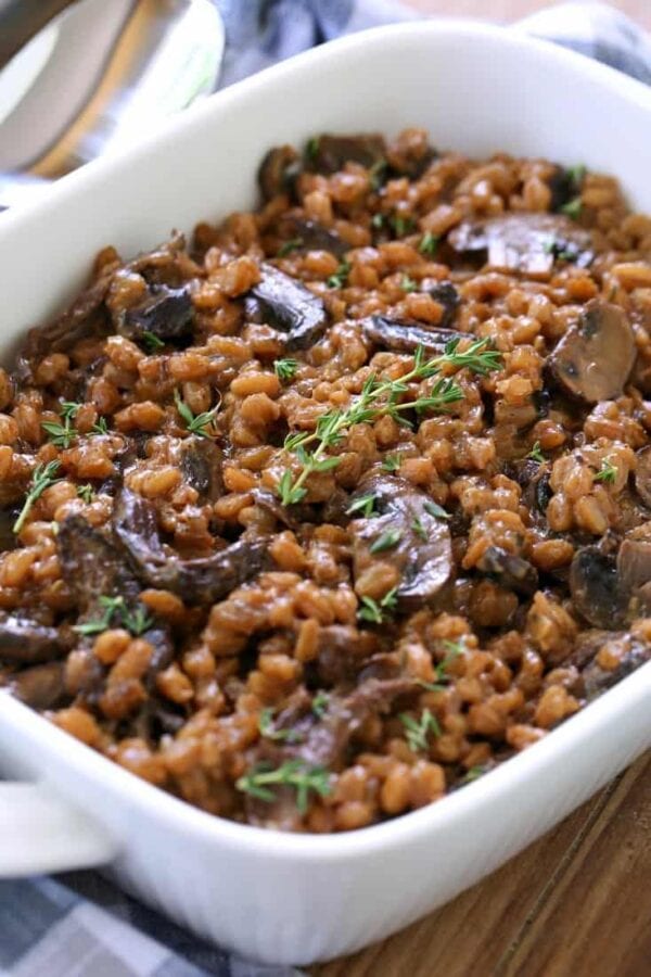 Farro And Mushroom Gratin