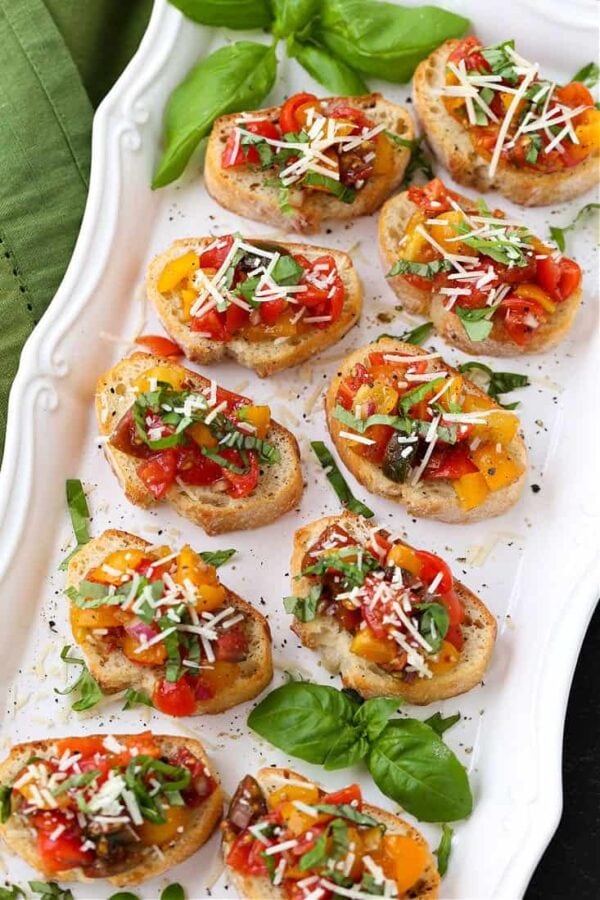 Classic Tomato Bruschetta | Easy Appetizer Recipe | Mantitlement