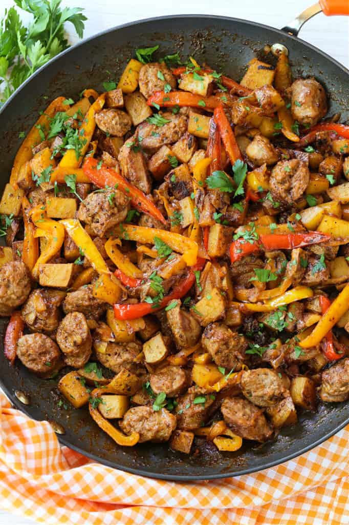 Italian Sausage And Potatoes One Skillet Dinner Recipe Mantitlement