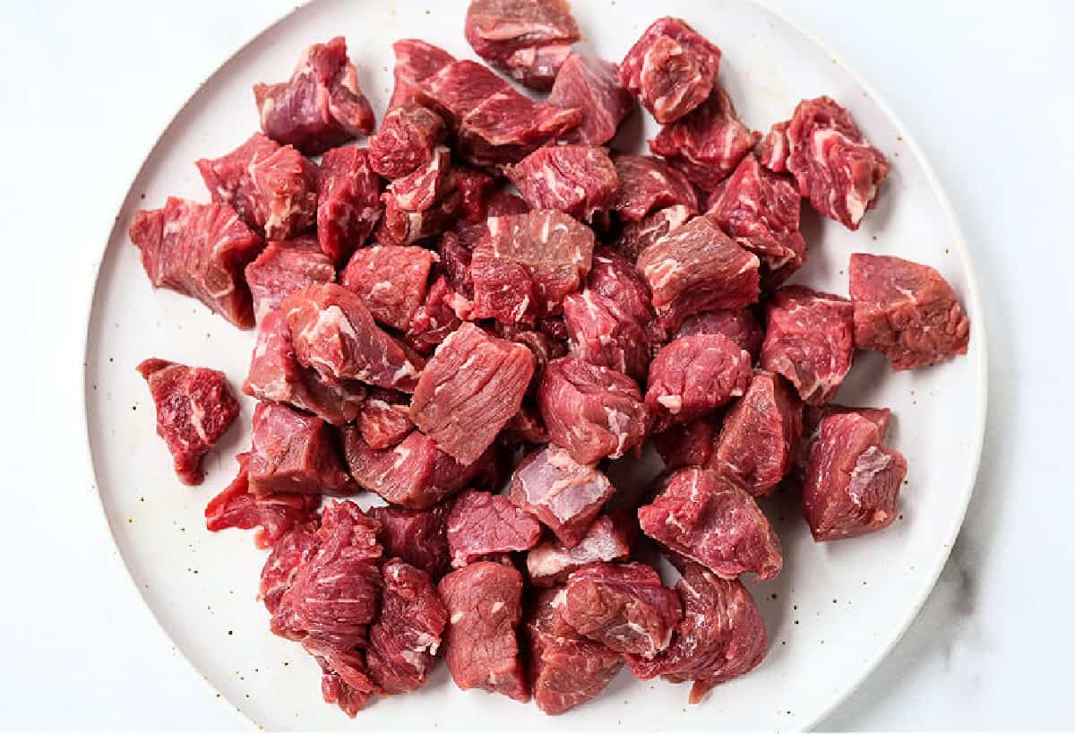 cubes of beef for making soup