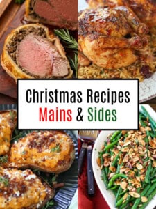 collage of christmas recipes